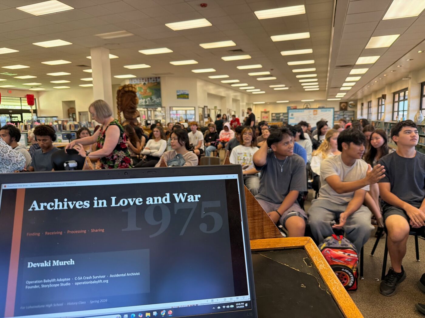 Archives in Love and War, Lahainaluna High School, Maui