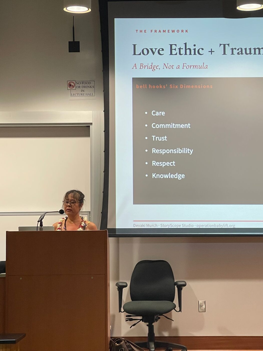 Devaki Murch presenting, University of Hawai‘i at Mānoa